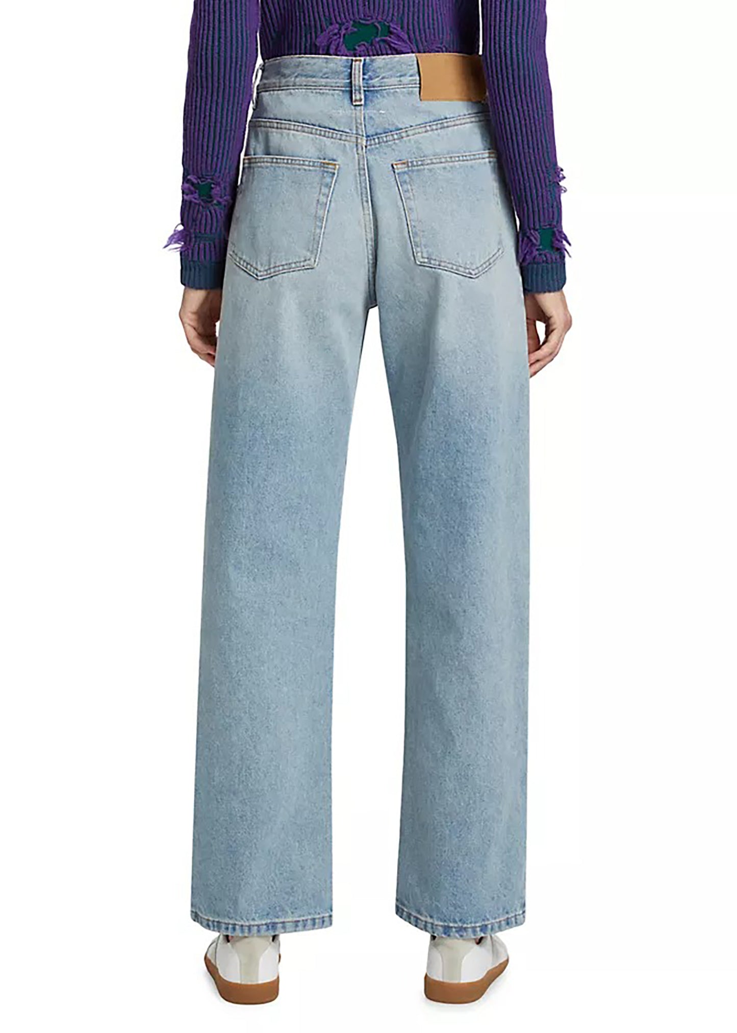 Slit Straight-Leg Jeans