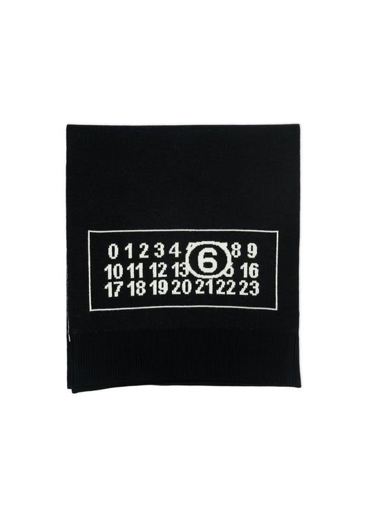 Numeric Signature Wool Scarf