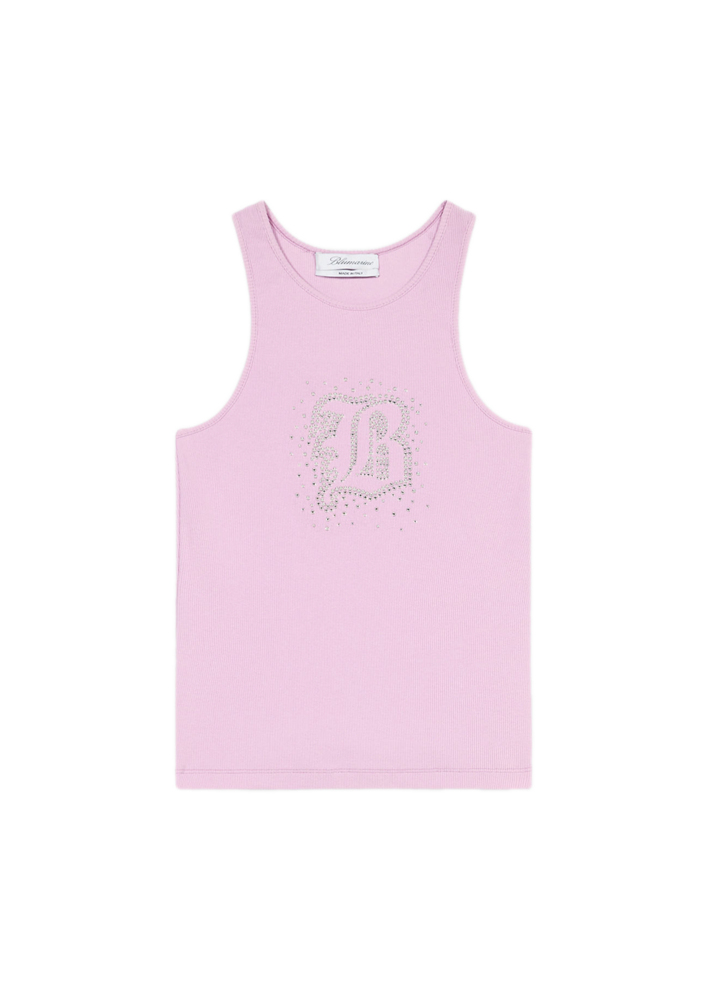 Tank Top With Embroidery Rhinestones