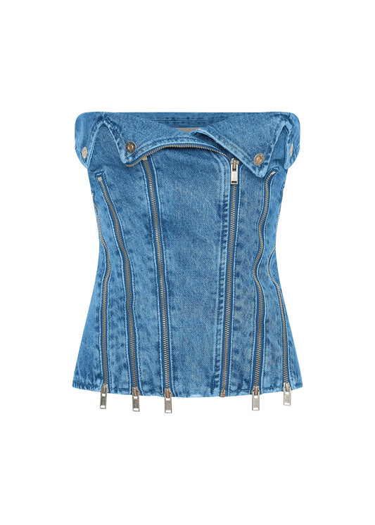 Denim Biker Corset