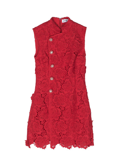 Flower Lace Mini Dress