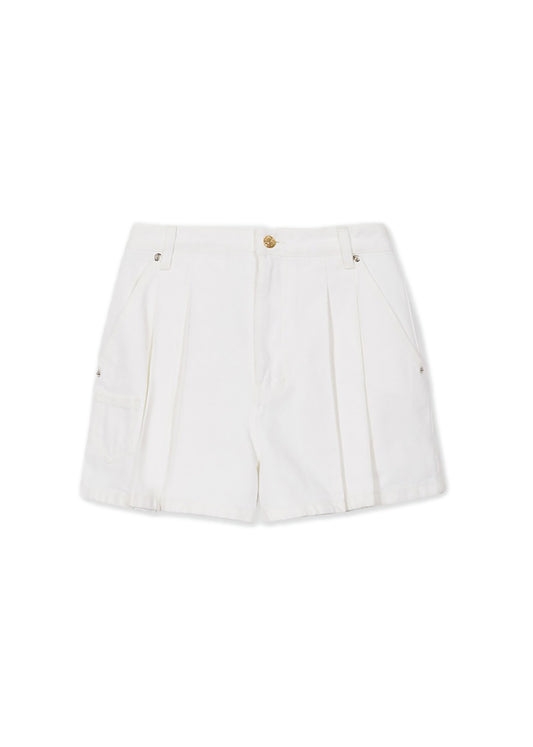 YECA Pleated Denim Shorts