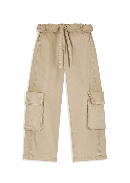 Washed Rolled Cargo Pants