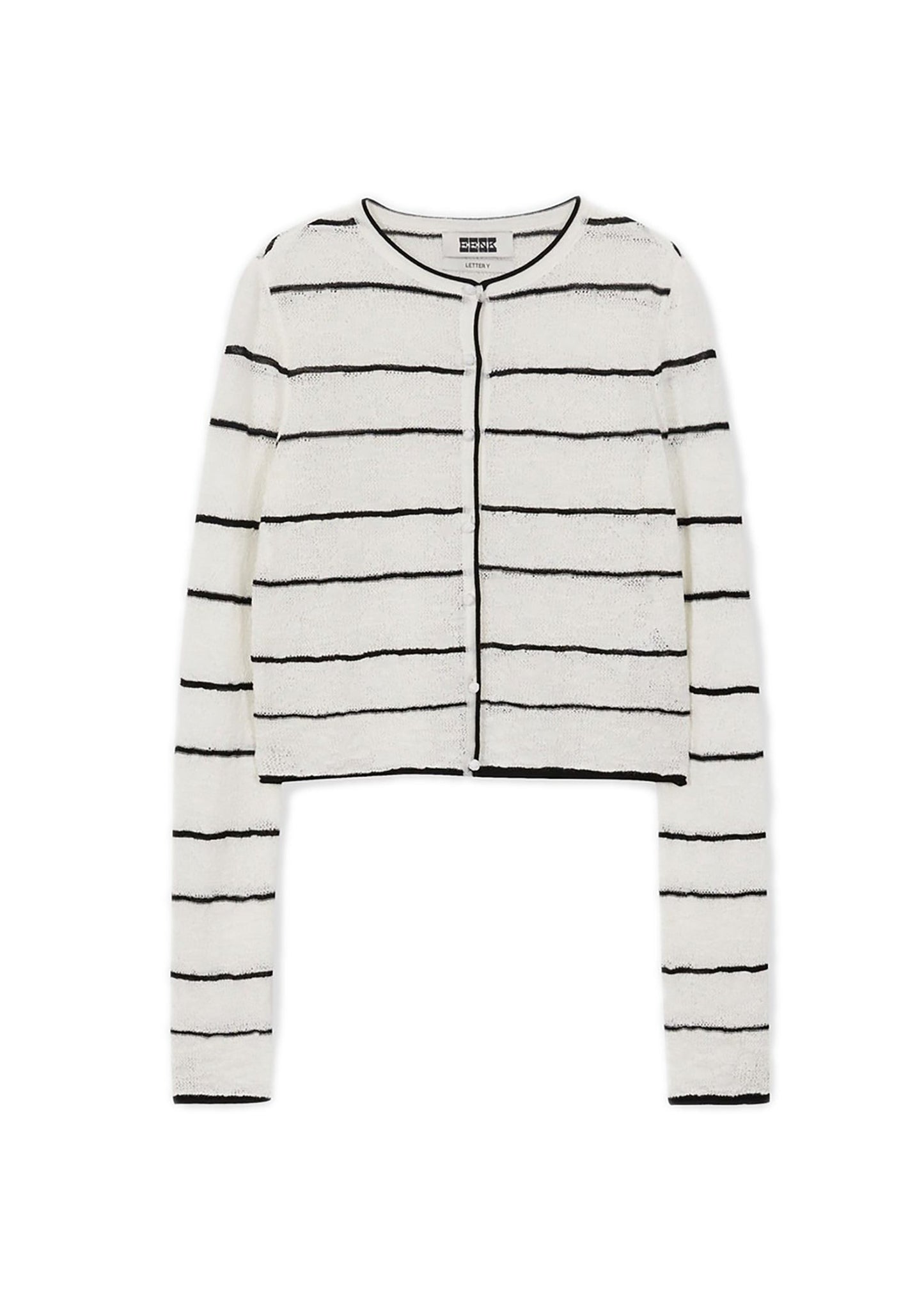 YOZO Jacquard Stripe Knit Cardigan