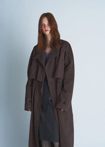 Two Button Long Trench Coat