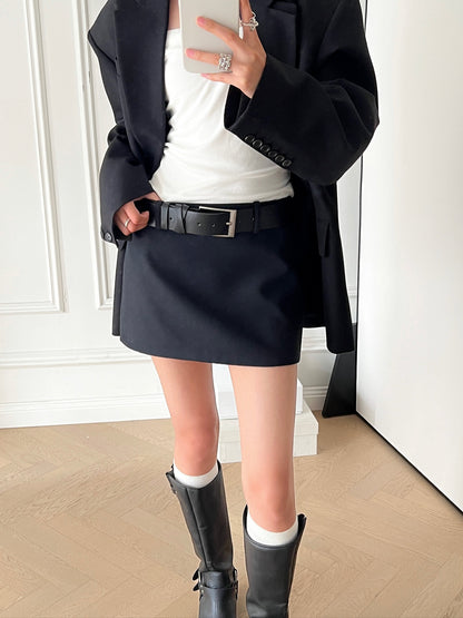 Belted Micro Skirt