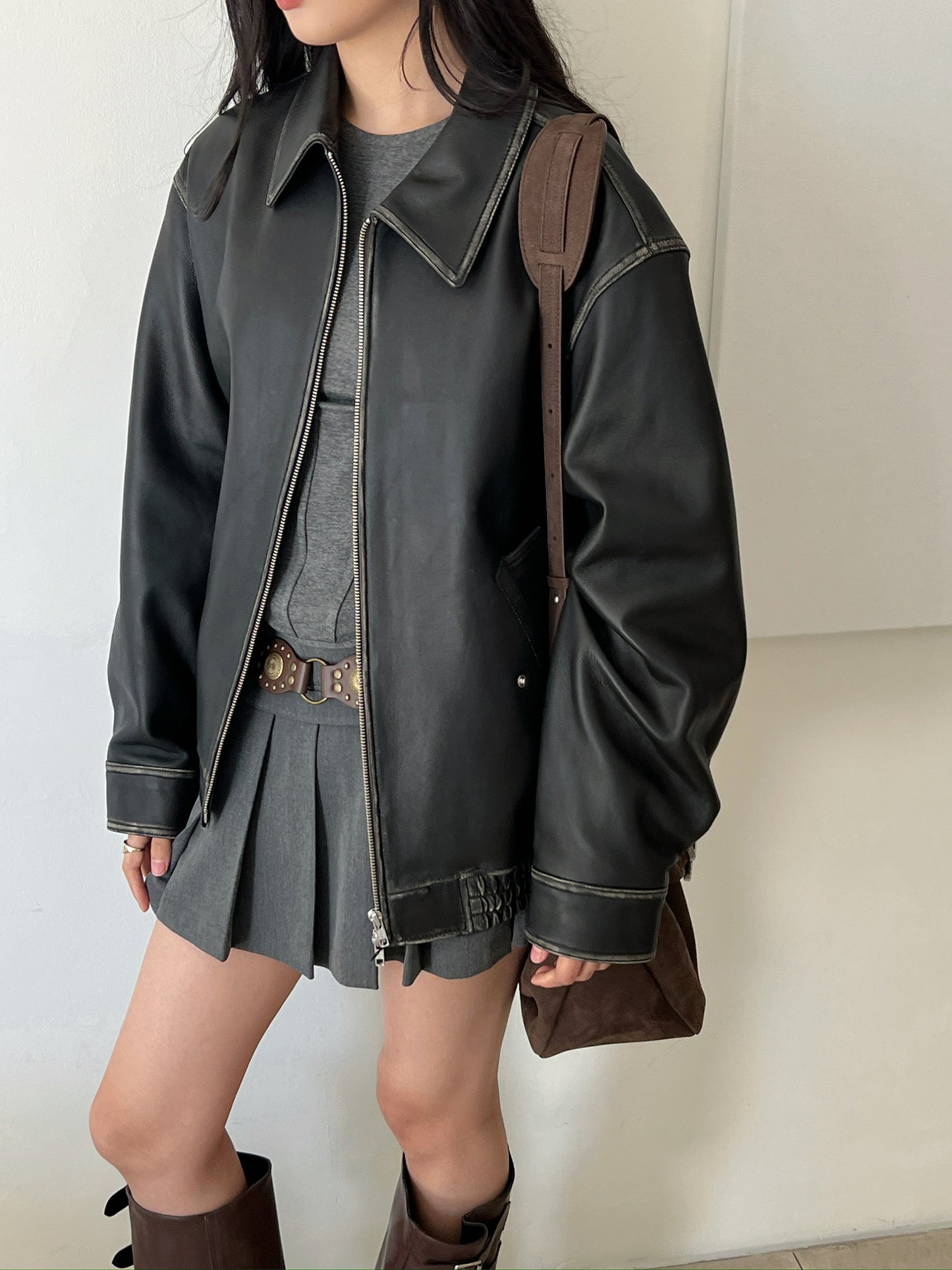 Unisex Vintage A-2 Leather Jacket