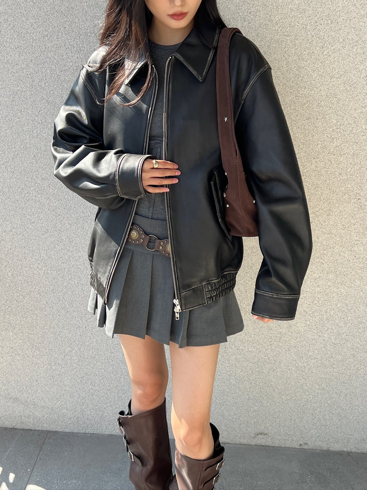 Unisex Vintage A-2 Leather Jacket