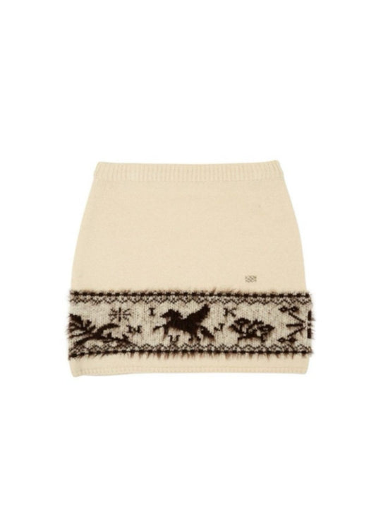 Nordic Knit Mini Skirt