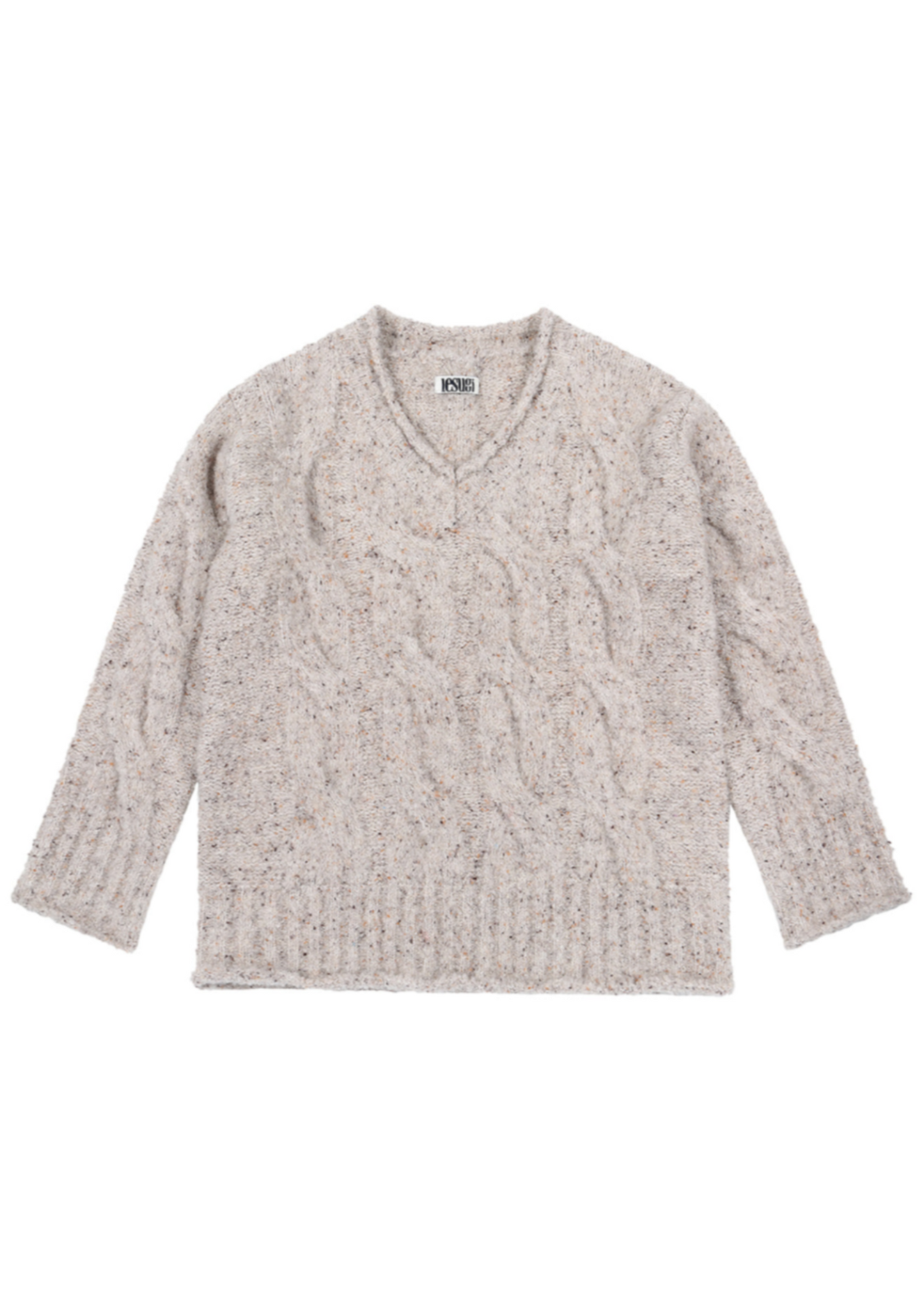 Cable V-Neck Pullover