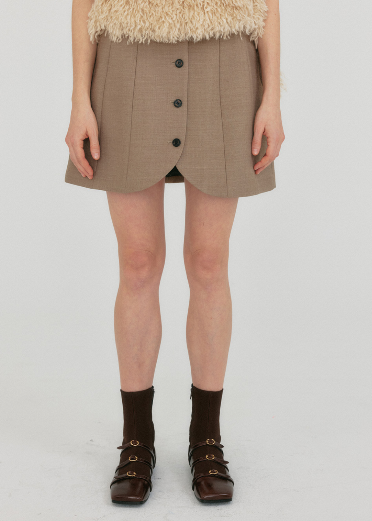 ZABOLLE Buttoned Mini Skirt