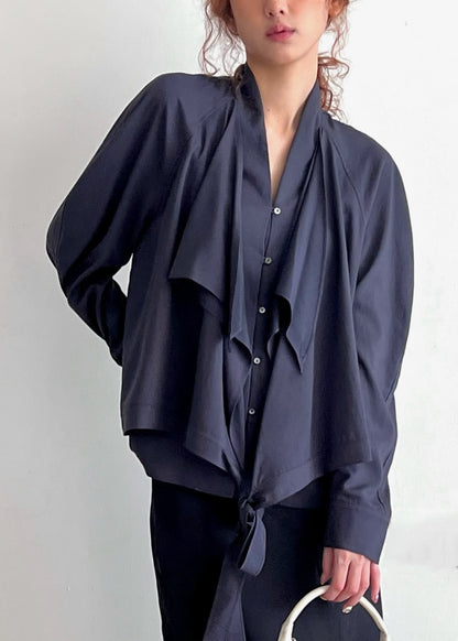 Cocoon Sleeve Draped Blouse