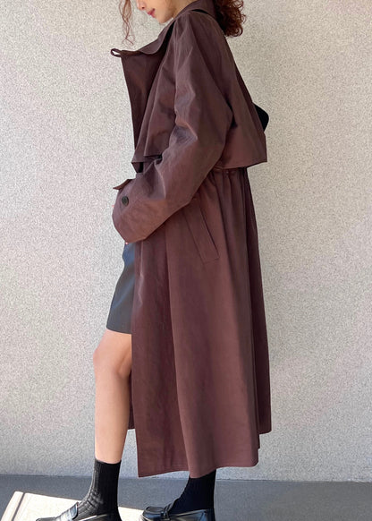 Two Button Long Trench Coat