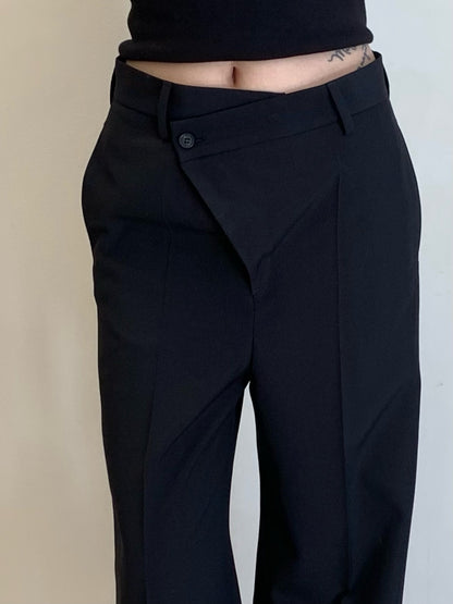 Slant Zipper Pants