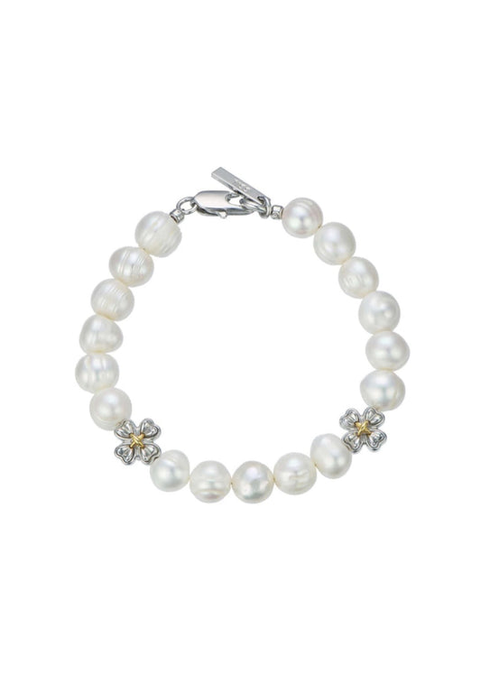 Clover Fresh-water Pearl Bracelet