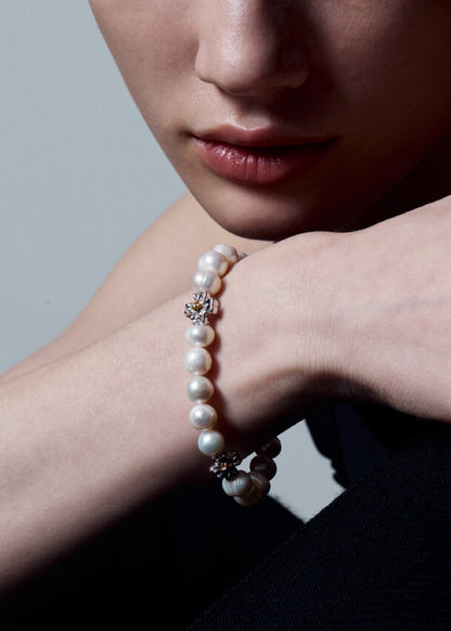 Clover Fresh-water Pearl Bracelet