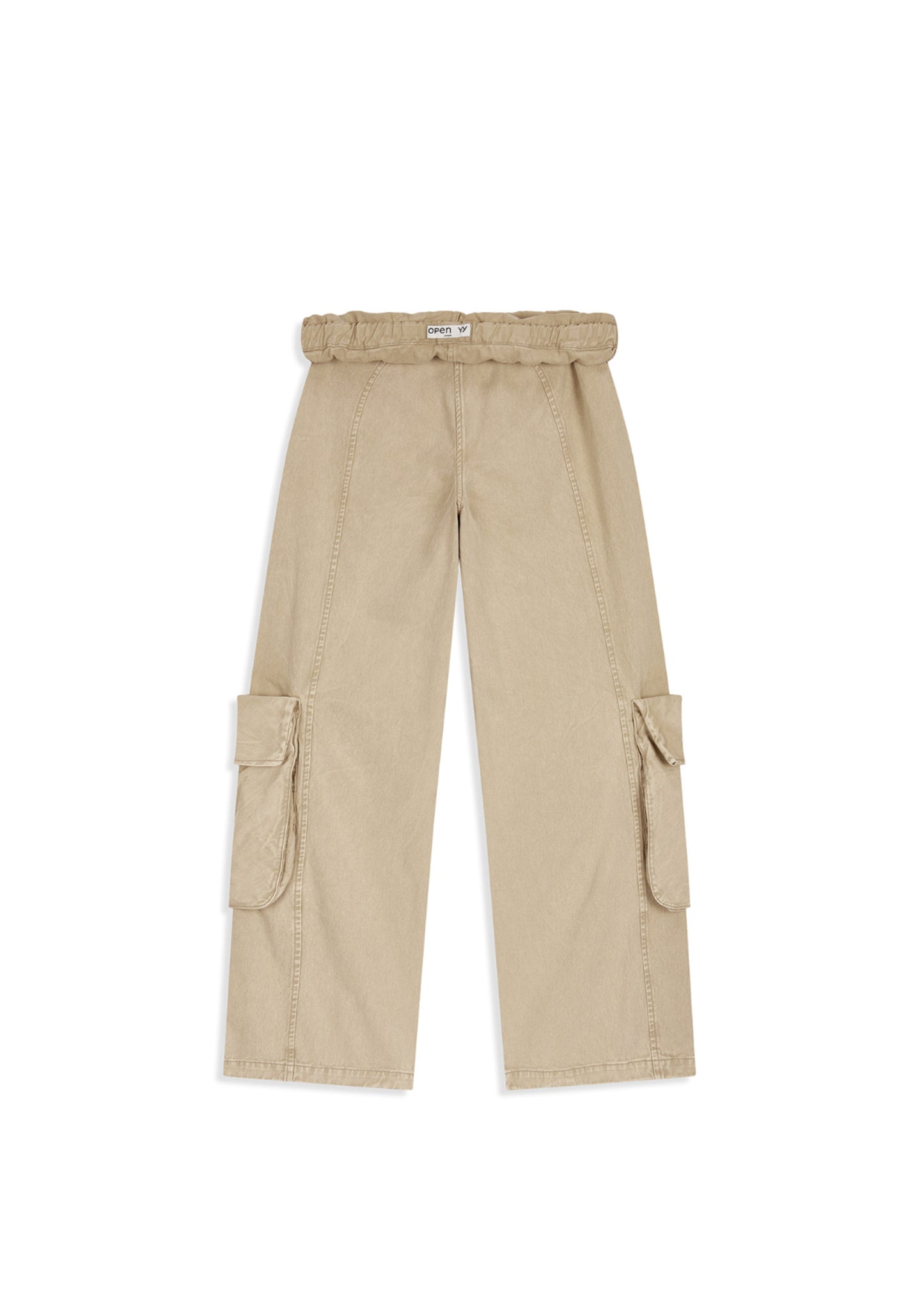 Washed Rolled Cargo Pants