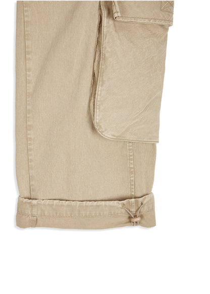 Washed Rolled Cargo Pants