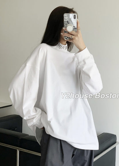 Roll Neck Long-sleeved T-shirt