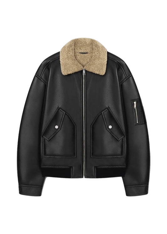 LUDE Bonded Shearling Flight Jacket