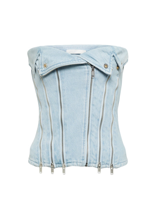 Denim Biker Corset