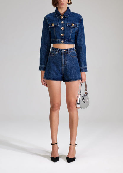 Denim High Rise Shorts