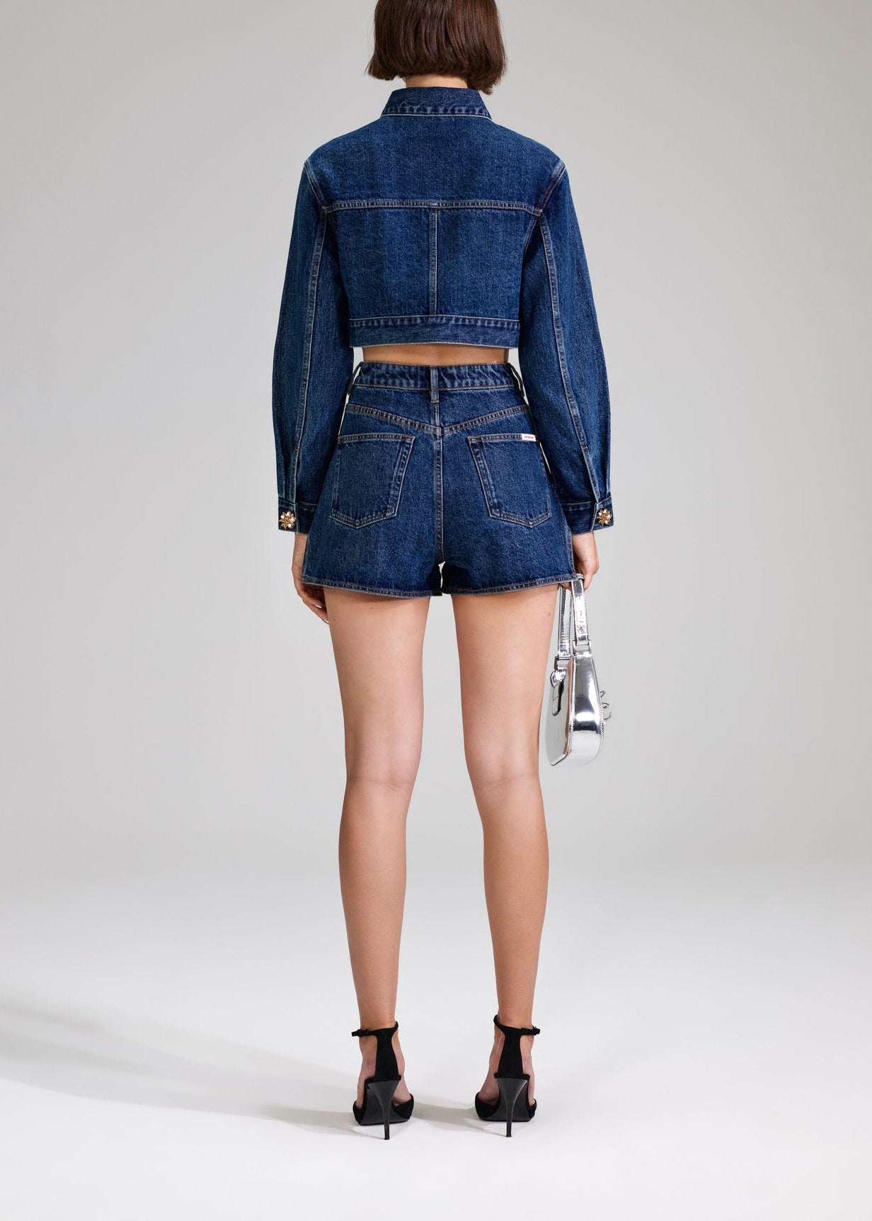 Denim High Rise Shorts