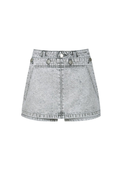 Marine Skirt Detailed Shorts