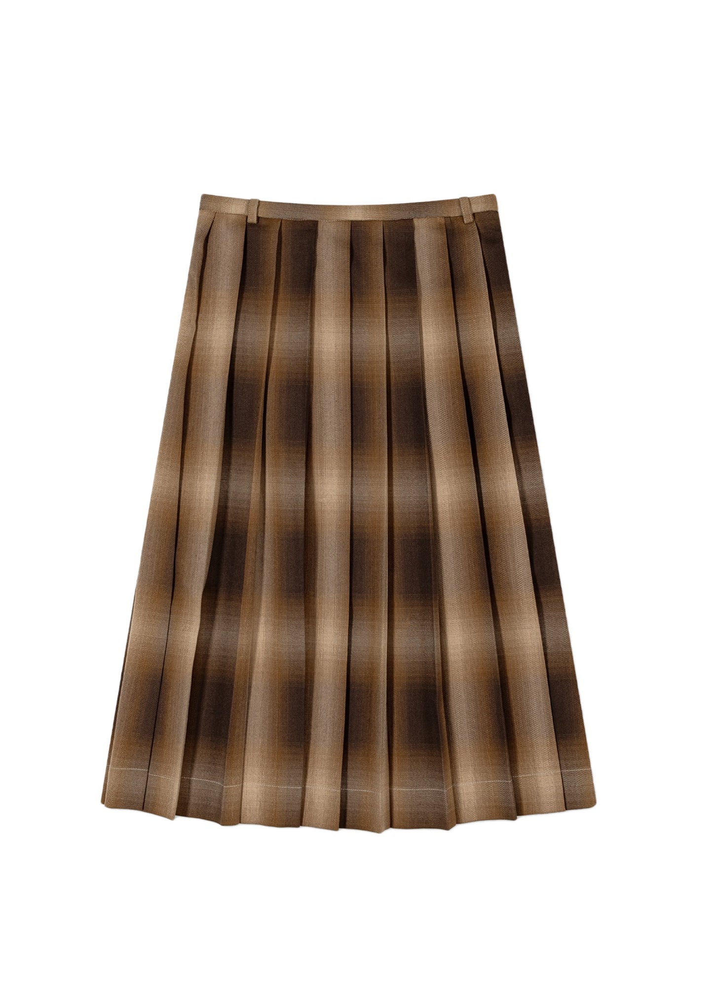 Check Pleated Skirt