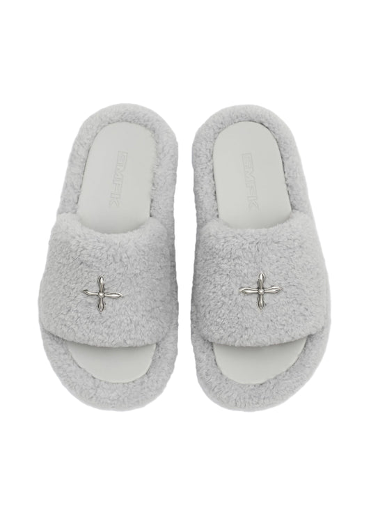 Compass Velvet Furry Slipper