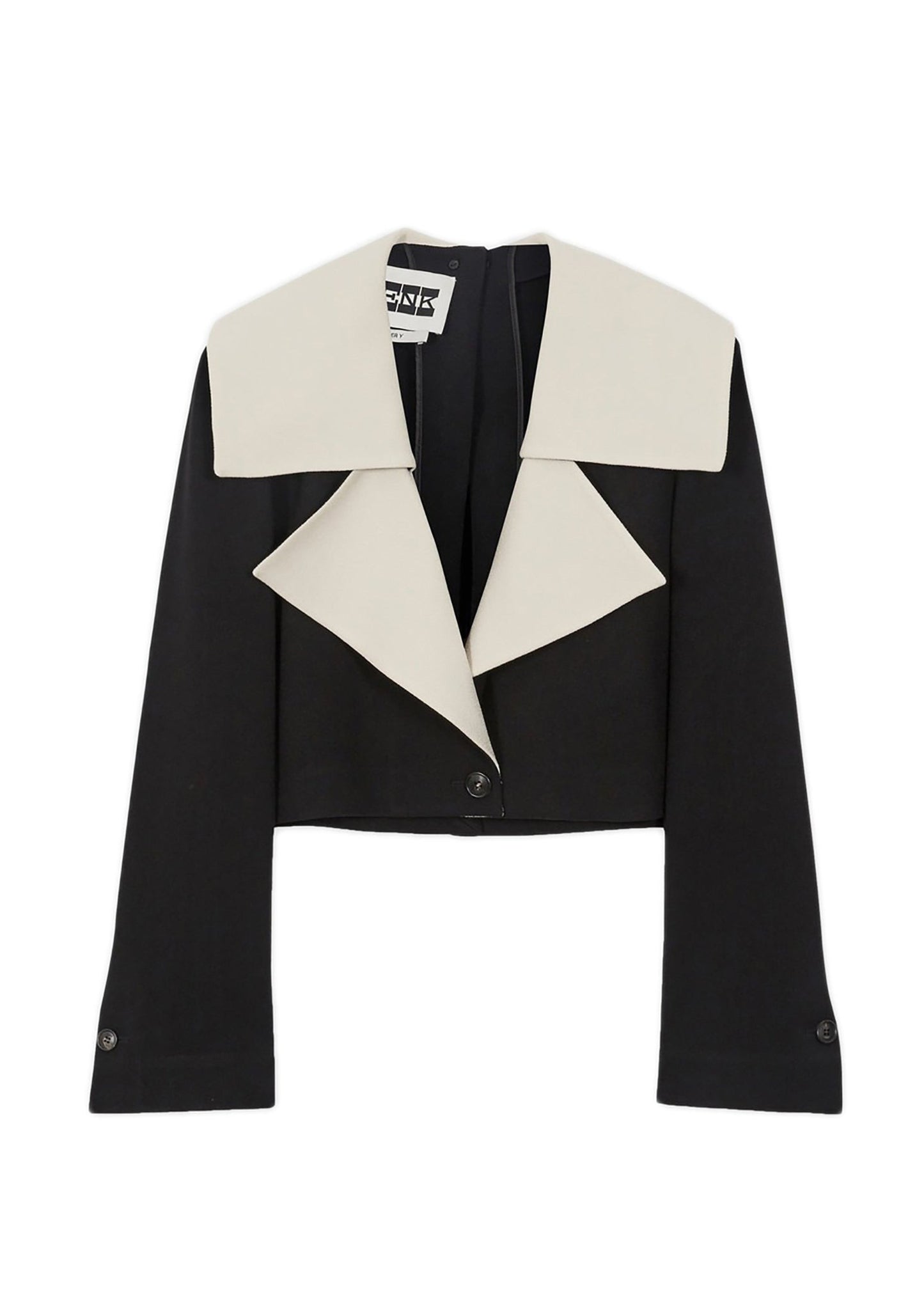 YEMO Big Collar Cropped Jacket