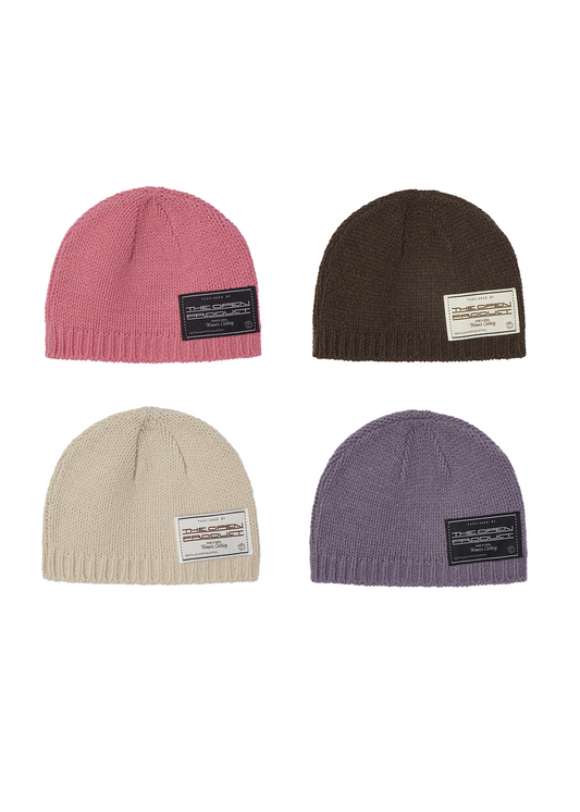 Patched Wool Blended Beanie (Multi-color)