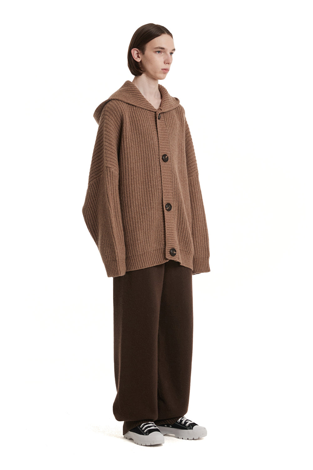 TRUNK PROJECT Brown Hoodie Knit Cardigan – Y2HOUSE